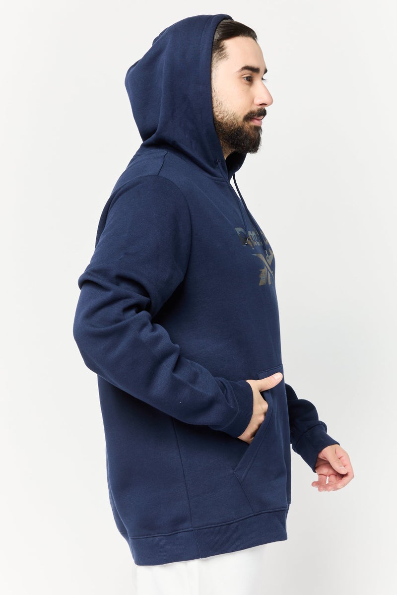 Reebok Men Sportswear Fit Long Sleeve Outdoor Sweatshirt, Navy  - Image 4