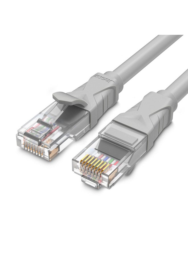 Generic RJ45 Ultra-five Network Cable CAT5E Finished Network Cable Oxygen-free Copper 100 M Broadband Router Twisted Pair Network Jumper-Color:Gray-Line Length:1m  - Image 1
