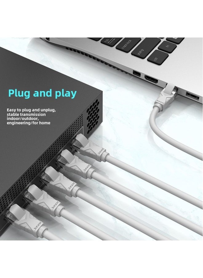 Generic RJ45 Ultra-five Network Cable CAT5E Finished Network Cable Oxygen-free Copper 100 M Broadband Router Twisted Pair Network Jumper-Color:Gray-Line Length:1m  - Image 5