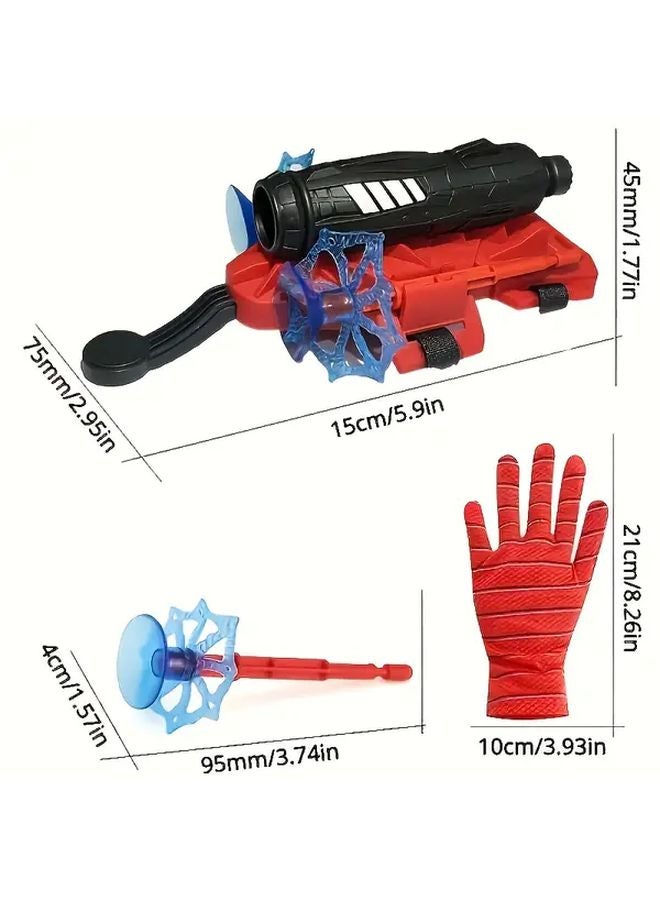 قفازات قاذفة شبكة العنكبوت - لعبة الإرسال الحمراء والزرقاء للأطفال والكبار في حفلات الألعاب - Image 4