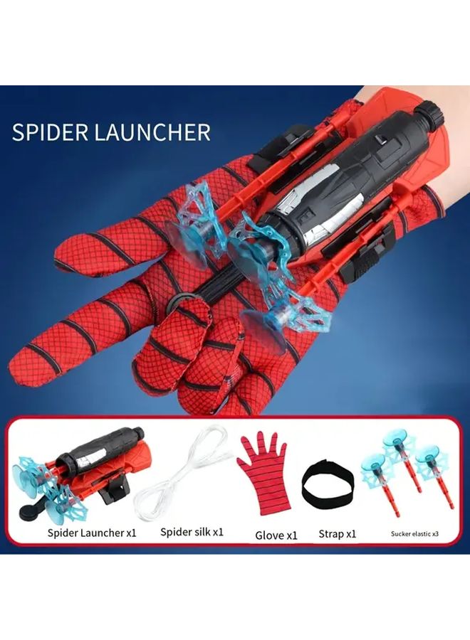 قفازات قاذفة شبكة العنكبوت - لعبة الإرسال الحمراء والزرقاء للأطفال والكبار في حفلات الألعاب - Image 1