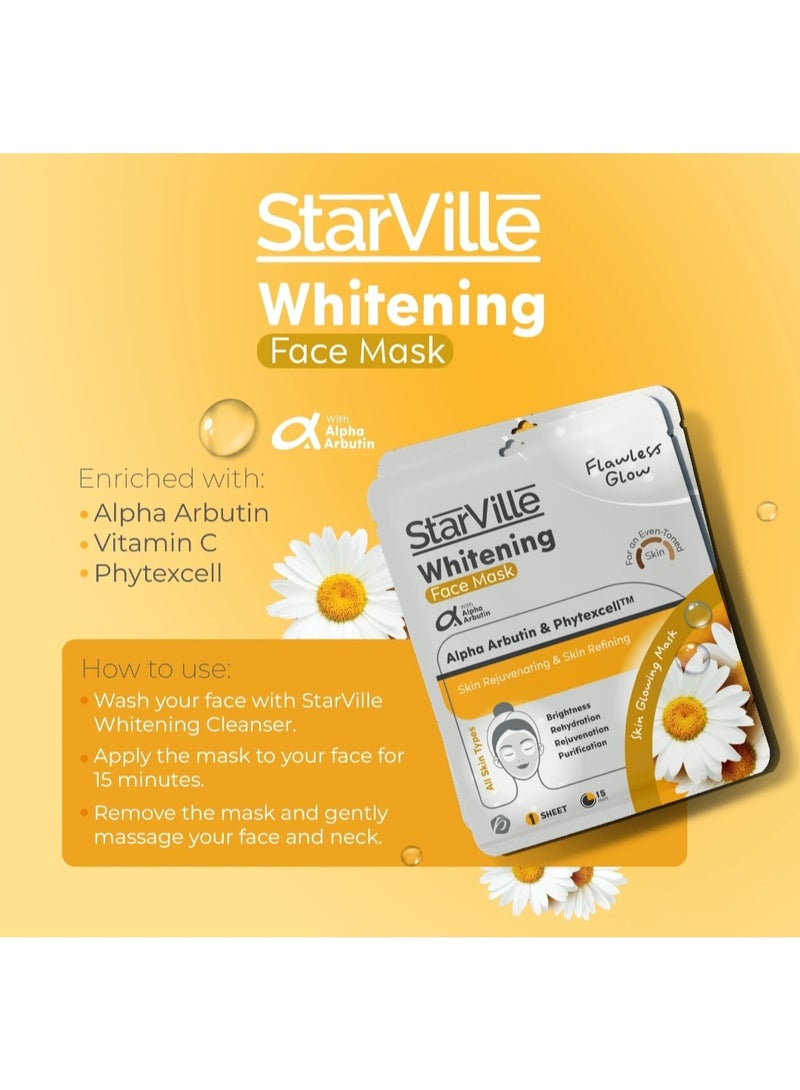 ستارفيل ماسك ستارفيل قطعة واحدة لتفتيح البشرة بالألفا أربوتين – إشراقة فورية، ترطيب وتجديد البشرة – مناسب لجميع أنواع البشرة - Image 2