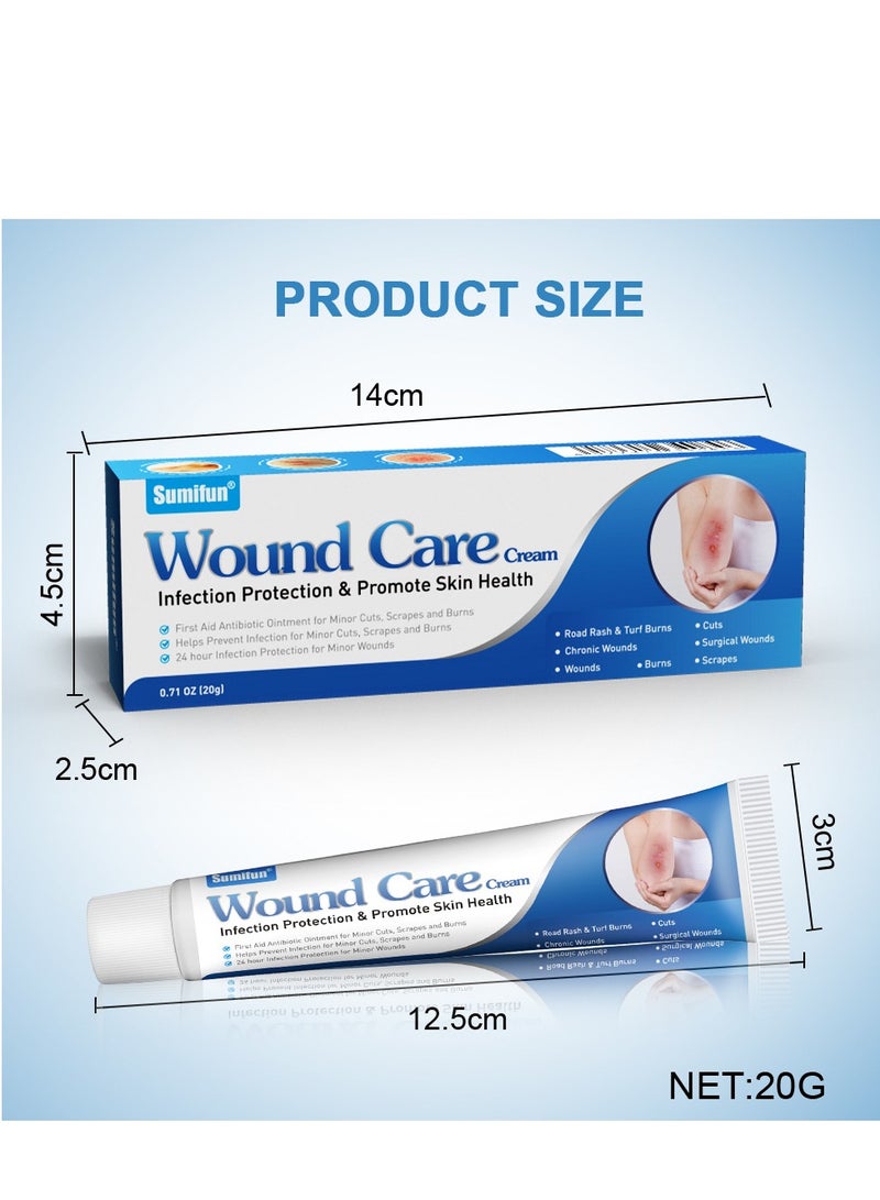سوميفون كريم العناية بالجروح 20 جم ، مرهم لتخفيف الحروق للتهدئة والتبريد ، مثالي لعلاج الحروق والحروق ، يمنع العدوى ، يحمي صحة الجلد ، يخفض درجة حرارة الجلد لوقف تطور الحروق - Image 2