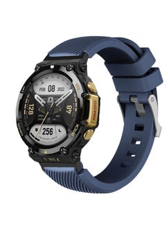 Replacement Strap For Amazfit T-Rex 2 Twill Silicone Watch Band Midnight Blue