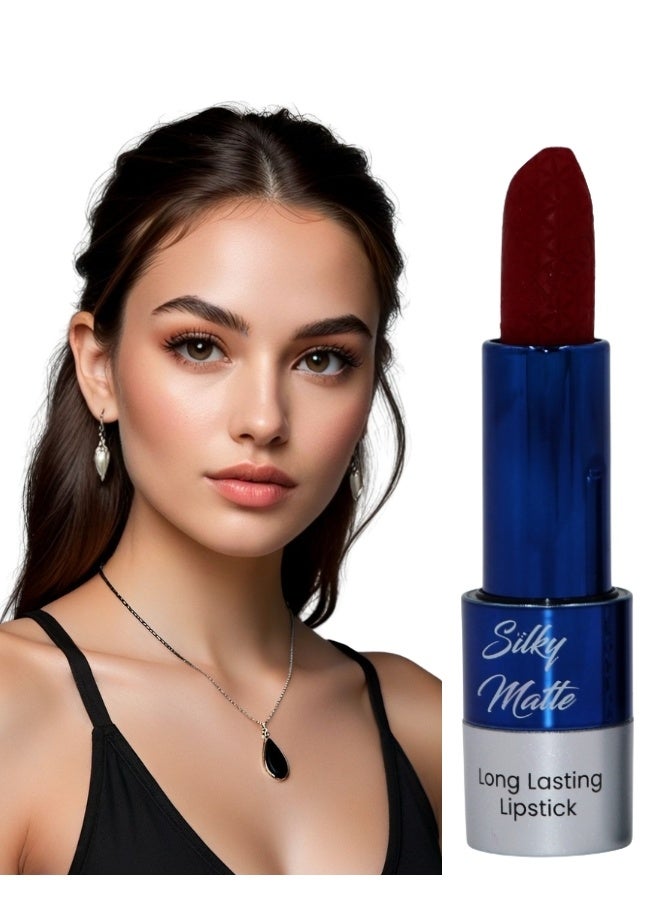 MAROOF Silky Matte Long Lasting Lipstick 3.8g, 06 Majestic Maroon - Image 1
