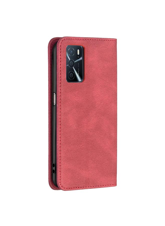 اس-توب جراب جلدي مضاد للسرقة بمغناطيس RFID لهاتف OPPO A16/A16S/A54S/A55 5G/A53S 5G مع حامل وفتحات للبطاقات ومحفظة - Image 3