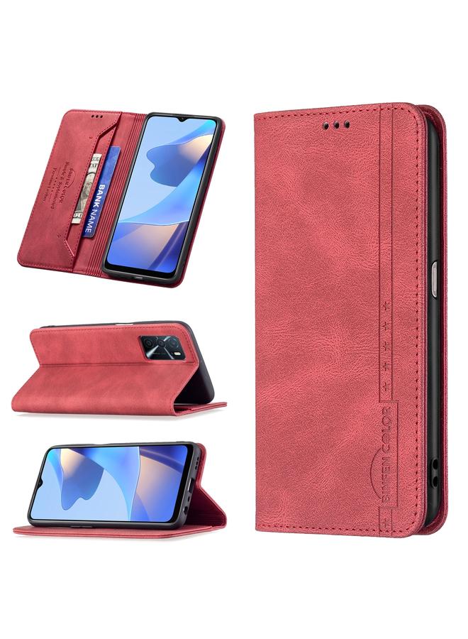 اس-توب جراب جلدي مضاد للسرقة بمغناطيس RFID لهاتف OPPO A16/A16S/A54S/A55 5G/A53S 5G مع حامل وفتحات للبطاقات ومحفظة - Image 1