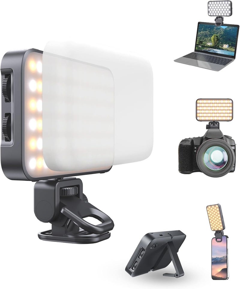 TONEOF Tunov 96-LED Selfie Light with Soft Diffuser, USB-C Charging, and Mounting Clamp - Image 1