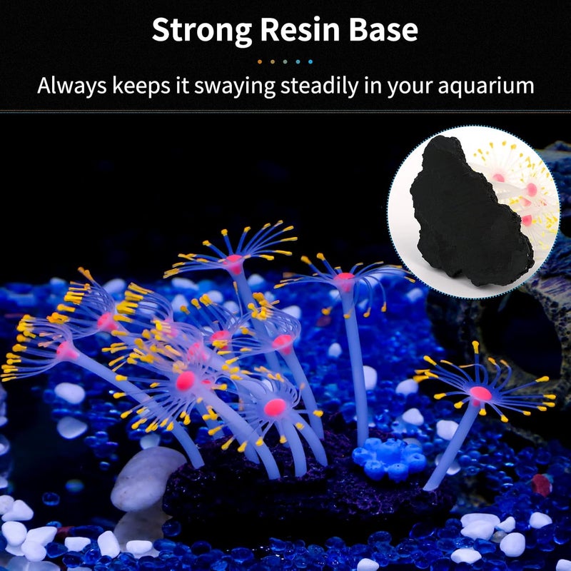 Uniclife Condition adaptive build Uniclife Glowing Effect Artificial Coral Plant for Fish Tank, Decorative Aquarium Ornament, Orange All-round applied quality - Image 4