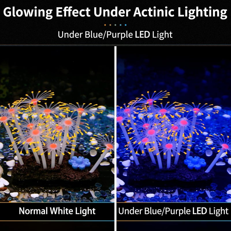 Uniclife Condition adaptive build Uniclife Glowing Effect Artificial Coral Plant for Fish Tank, Decorative Aquarium Ornament, Orange All-round applied quality - Image 3