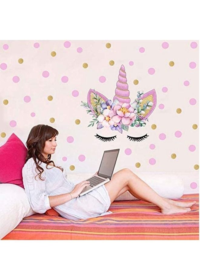 Cool Baby 50cm X 35cm PVC Cartoon DIY Color Wall Stickers Pink Unicorn Home Wallpaper For Baby Kids Bedroom Wall Art  - Image 4
