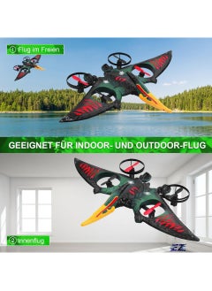 ELTRAZONE RC Aeroplane 2.4GHz Remote Controlled L0713 Quadcopter, Floating Fighter Aircraft RTF – Ideal for Beginners, Children & Adults, USB Charging, Green – Easy to Fly, Fun for All Ages  - Image 2