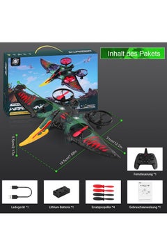 ELTRAZONE RC Aeroplane 2.4GHz Remote Controlled L0713 Quadcopter, Floating Fighter Aircraft RTF – Ideal for Beginners, Children & Adults, USB Charging, Green – Easy to Fly, Fun for All Ages  - Image 5