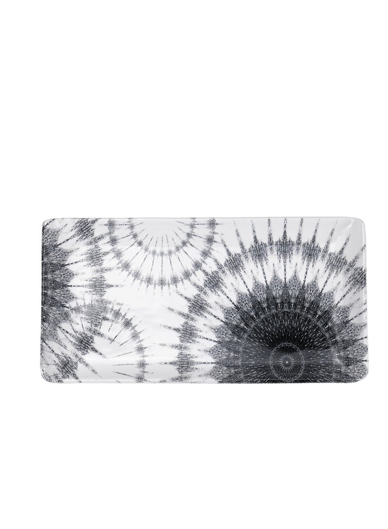 EDESSA Edessa Cosmo Ceramic Rectangle Serving Plate (Multicolor, 12.5 x 24cm, Set of 1)  - Image 1