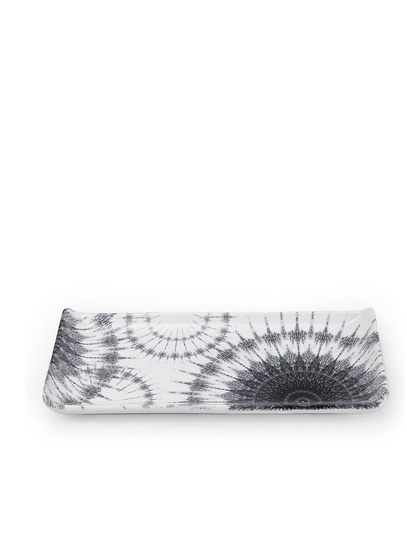 EDESSA Edessa Cosmo Ceramic Rectangle Serving Plate (Multicolor, 12.5 x 24cm, Set of 1)  - Image 2