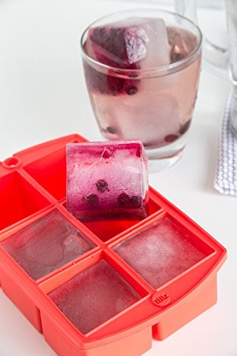 Tulz Mega Ice Block Tray, Silicone, Ruby, (37095) - Image 2