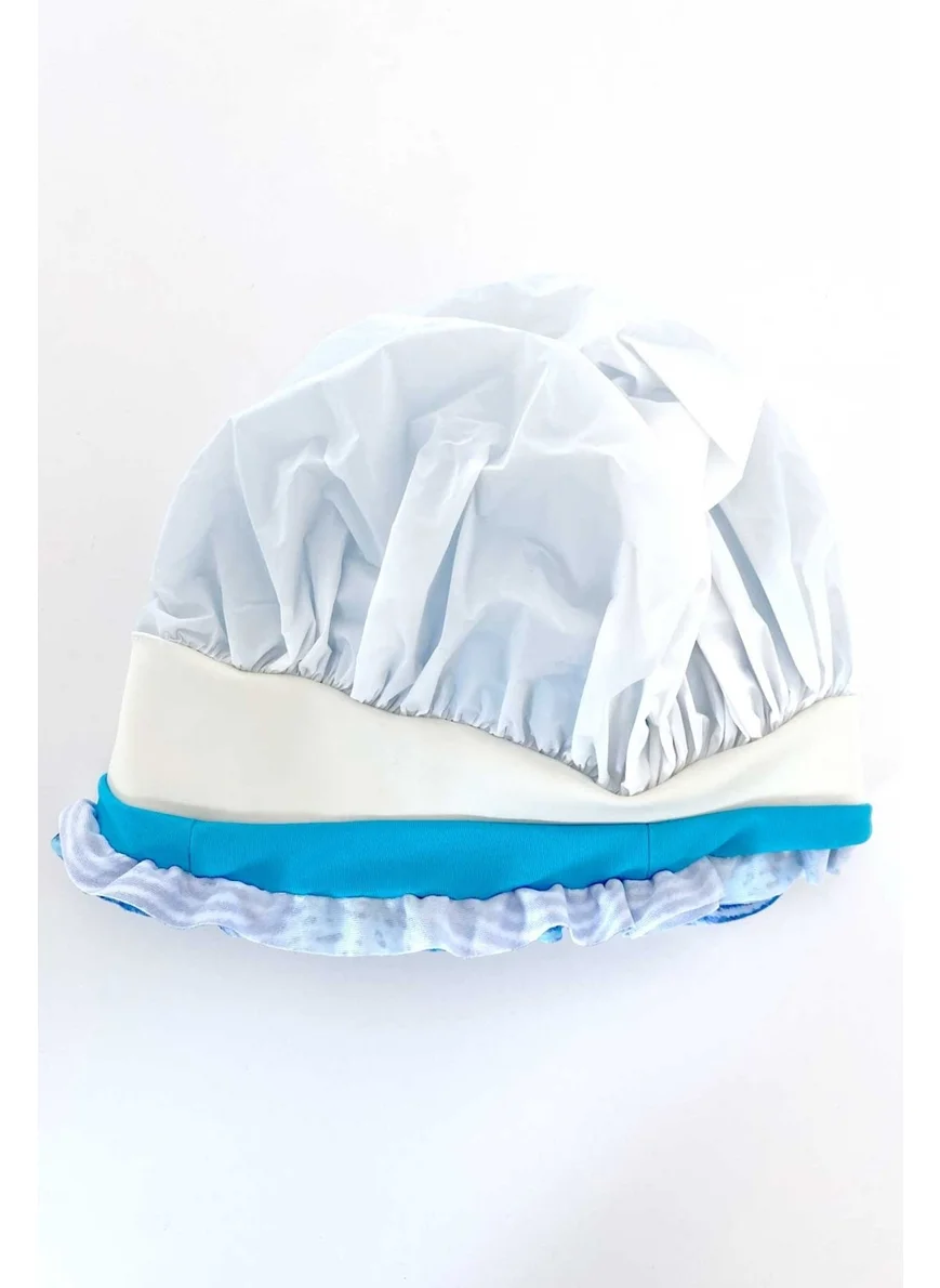 اي يلديز Crescent Star 3449 Blue Ruffle Pool Cap