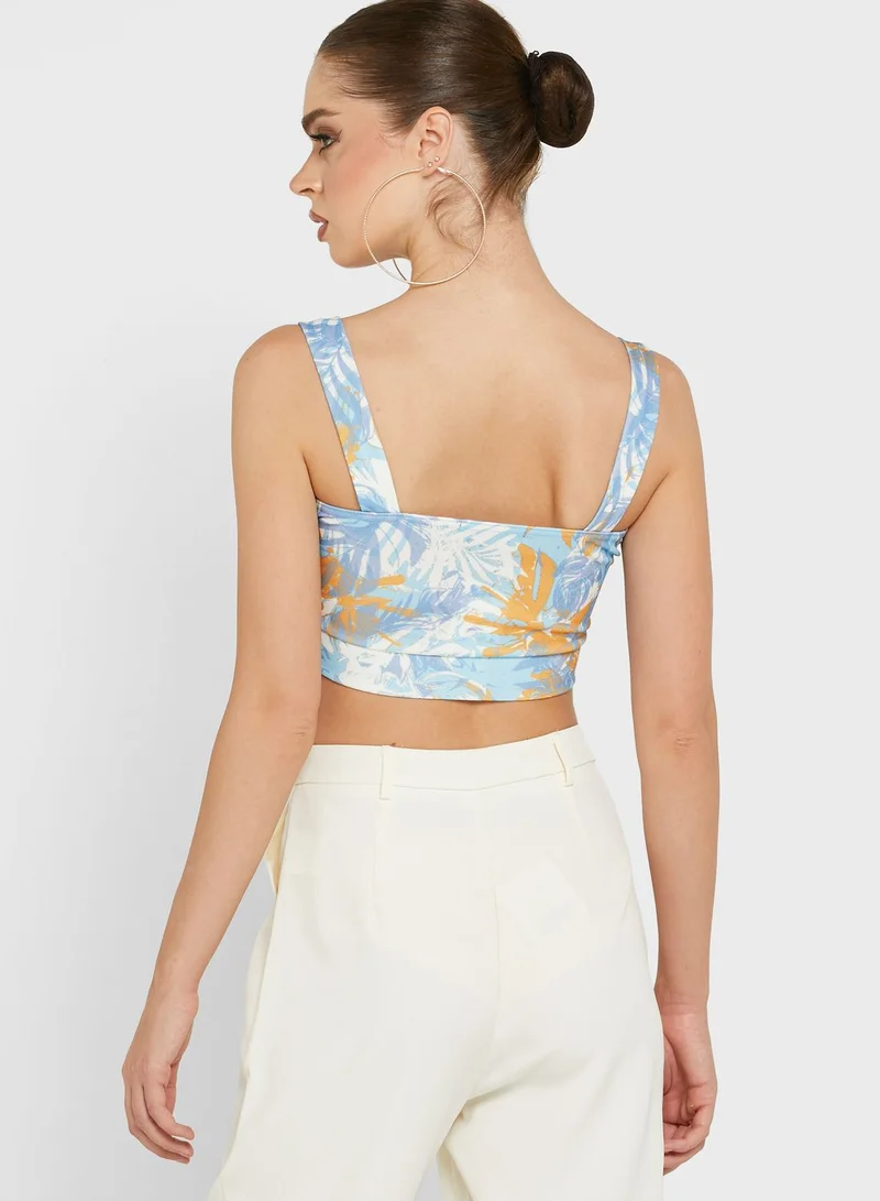 LASULA Bow Detail Crop Top