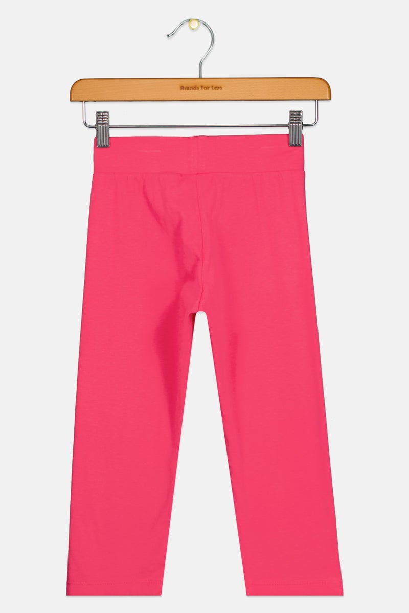 Champion Kids Girl Brand Logo Training Leggings, Pink - Image 2