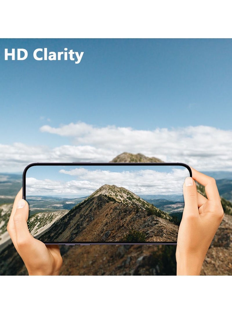 BORTONY Screen Protector for 14/14 Pro/13/13 Pro (6.1 inch) Premium HD Clear Tempered Glass Anti-Scratch Anti-Fingerprints Bubble-Free Ultra Resistant Compatible with Apple iPhone 14/14 Pro/13/13 Pro - Image 2