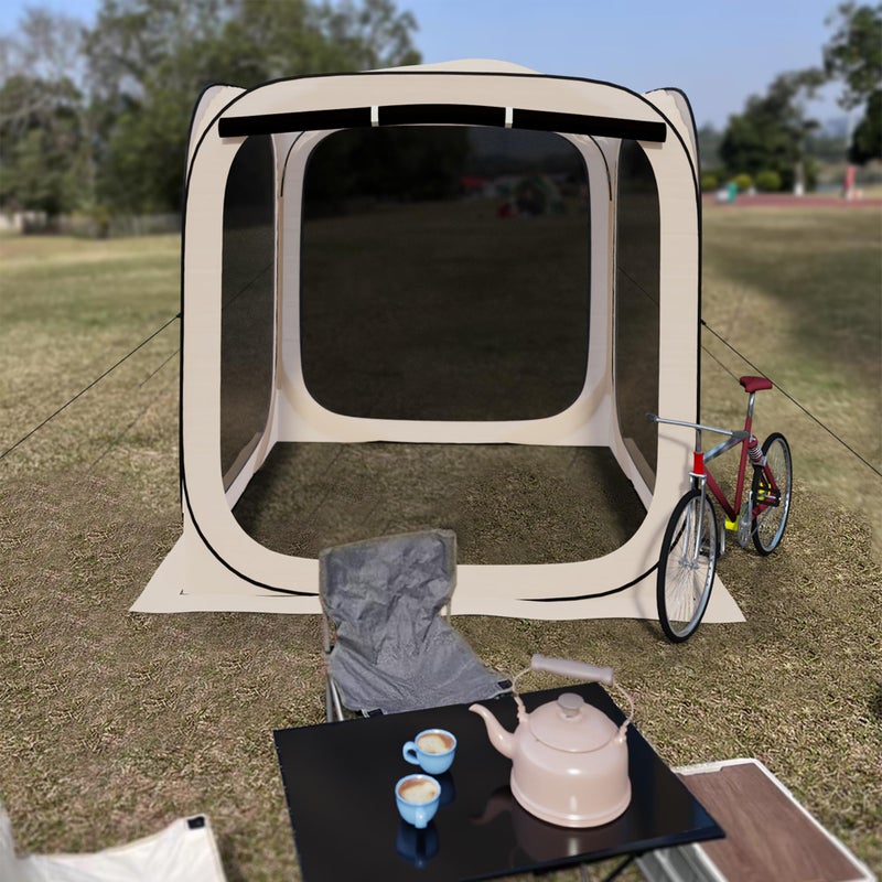 HOOYEAH Pop-up Tent Screenhouse, Portable Screened Tent Camping Canopy Foldable Instant Screen Room Outdoor Gazebo with Mosquito Net for Patio, Backyard, Garden and Outdoor Activities, 6x6 - Image 2