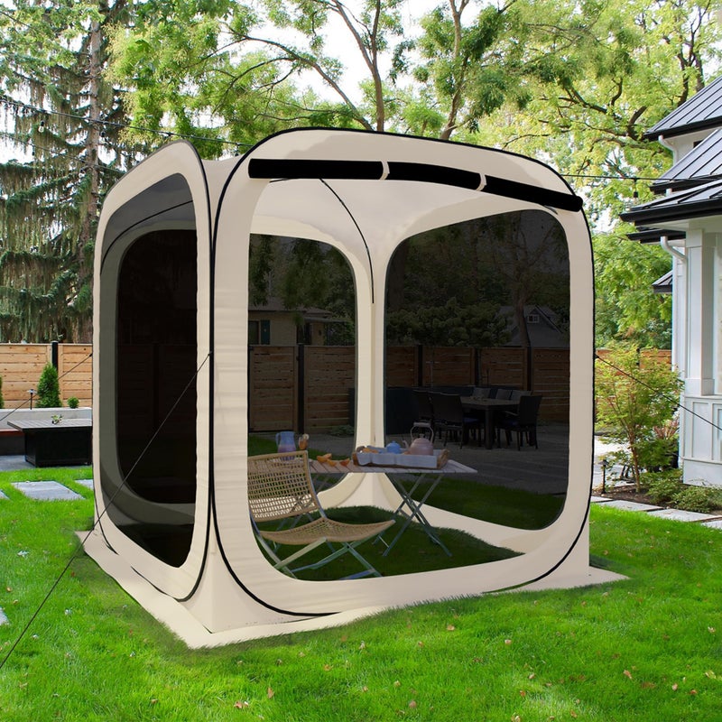 HOOYEAH Pop-up Tent Screenhouse, Portable Screened Tent Camping Canopy Foldable Instant Screen Room Outdoor Gazebo with Mosquito Net for Patio, Backyard, Garden and Outdoor Activities, 6x6 - Image 1