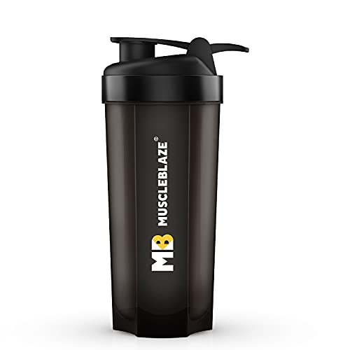 MUSCLEBLAZE ماسكل بليز فيرس زيد كار، شاكر (أسود، 650 مل) | زجاجة خلط مقاومة للتسرب، خالية من BPA | مثالية لمخفوقات بروتين مصل اللبن، قبل التمرين ومخفوقات BCAA | بلاستيك - Image 1