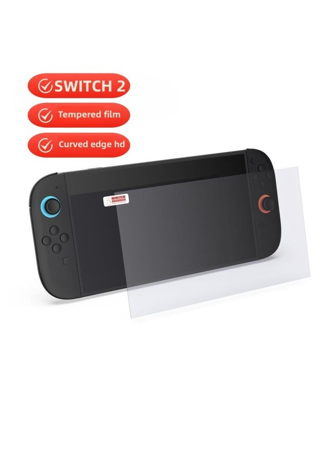 Generic Tempered Film For Nintendo Switch2 Game Console Switch2 Anti-Fingerprint Screen Protection Blue Light Steel Film-Colour:Switch 2 Tempered Film Bare Metal  - Image 2