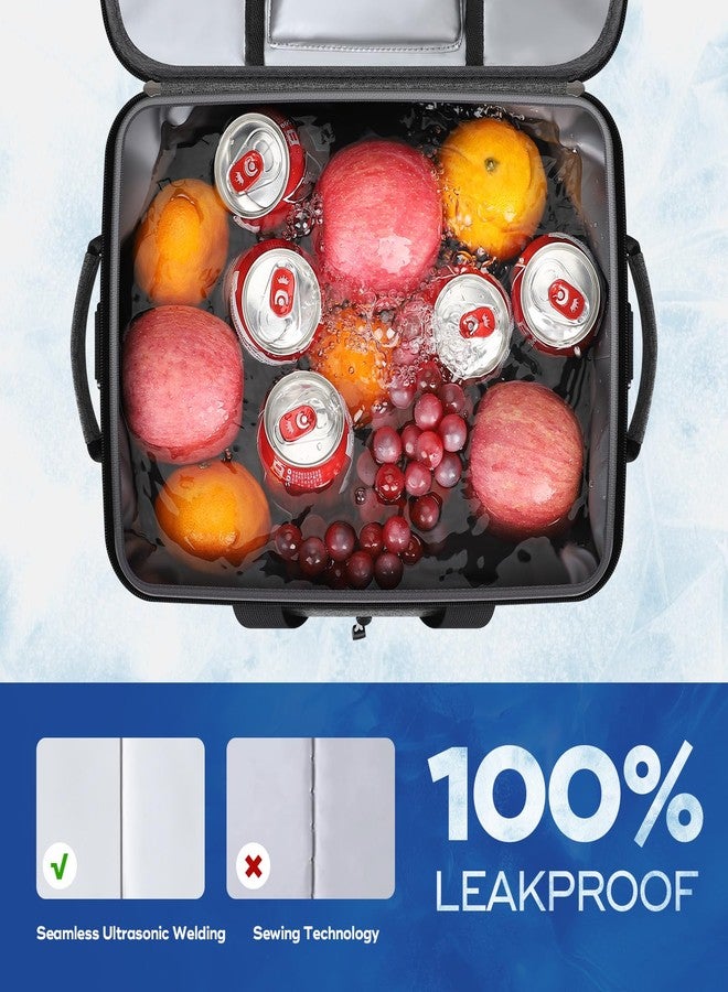 Maelstrom Soft Cooler Bag,Soft Sided Cooler,30 Cans Collapsible Cooler with Velcro Top,Insulated Ice Chest,Large Leakproof Camping Cooler for Kayaking,Beach,Travel,Gray - Image 3