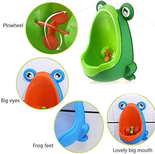 JUGTE Frog-Shaped Baby Urinal Pee Trainer Toilet Training Kids Potty Frog Baby Toilet Training Children Standing Wall-Mounted Urinal Removable Toilet Pee Trainer Kids Urinal Pee Trainer Urinal Stand - Image 3