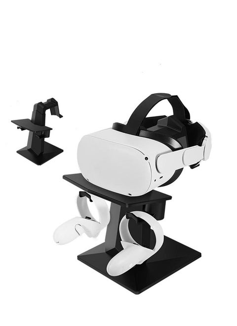 Design VR Stand Compatible with Oculus Quest Quest 2 Rift S HTC Oculus VR Headset and Touch Controllers (Black)