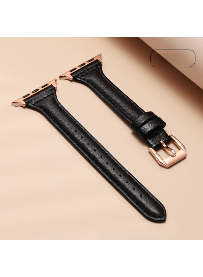 Suitable For Apple Apple Watch7/6/se/5 Small Waist Leather Strap Iwatch4/3 Watch Strap New - Image 1