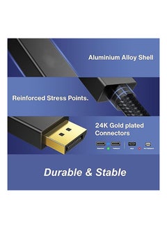 MOWSIL DisplayPort to VGA Adapter, DisplayPort Input to VGA Output Adapter Compatible for Lenovo Dell HP and other Brand Gold-Plated Connectors, Aluminium Shell&Nylon Cable  - Image 3