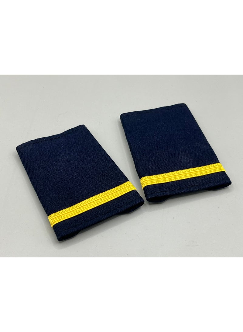 Pro Pilot zone Cabin Crew Epaulettes – 1 Gold Stripe - Image 1