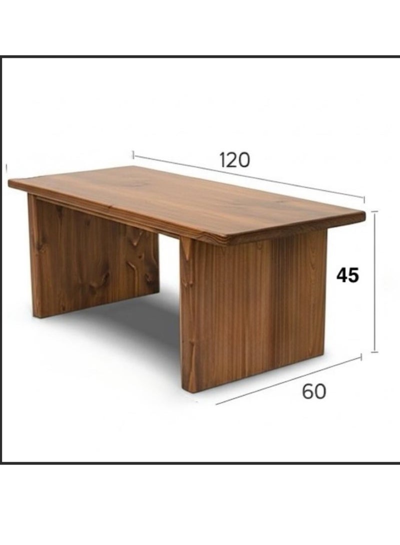 حكاية شمعة طاولة متعددة الاستخدام مستطيلة ، طاولة قهوة كبيرة لغرفة المعيشة متعددة الاستخدامات ، بني 45x60x120 - Image 4