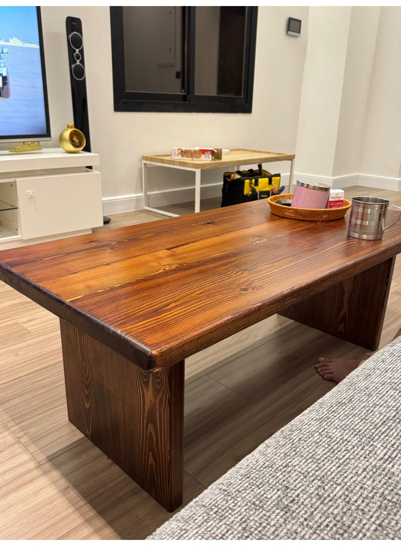 حكاية شمعة طاولة متعددة الاستخدام مستطيلة ، طاولة قهوة كبيرة لغرفة المعيشة متعددة الاستخدامات ، بني 45x60x120 - Image 3