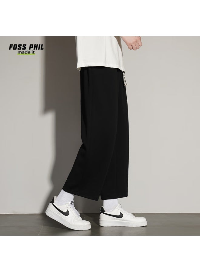 Foss Phil Casual Pants For Men, Spring And Summer Trendy Brand, Ankle-length Versatile Loose Straight-leg Men's Trousers, Fpk15 Black, Size L - Image 5