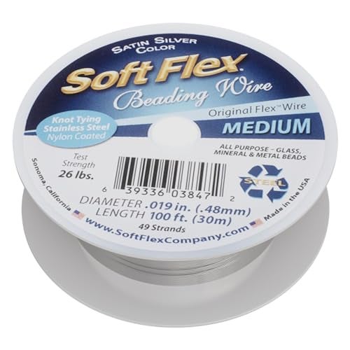 Soft Flex 49 Strand Beading Wire - Medium 0.19 Diameter - 100 Feet Nylon Design Wire - Image 1