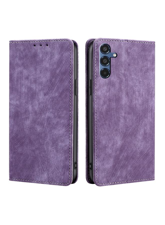 اس-توب جراب لهاتف Samsung Galaxy M35 5G RFID مضاد للسرقة مصنوع من الجلد المغناطيسي - Image 1