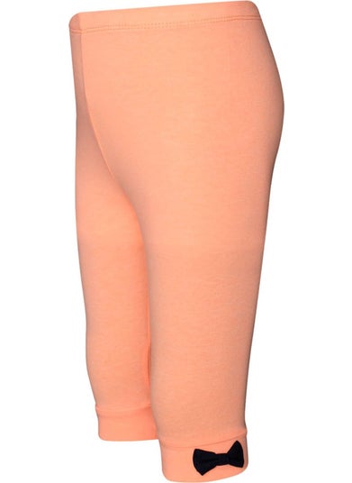 Lovetti Phosphorus Apricot Basic Girl Bow Knee-Length Capri 