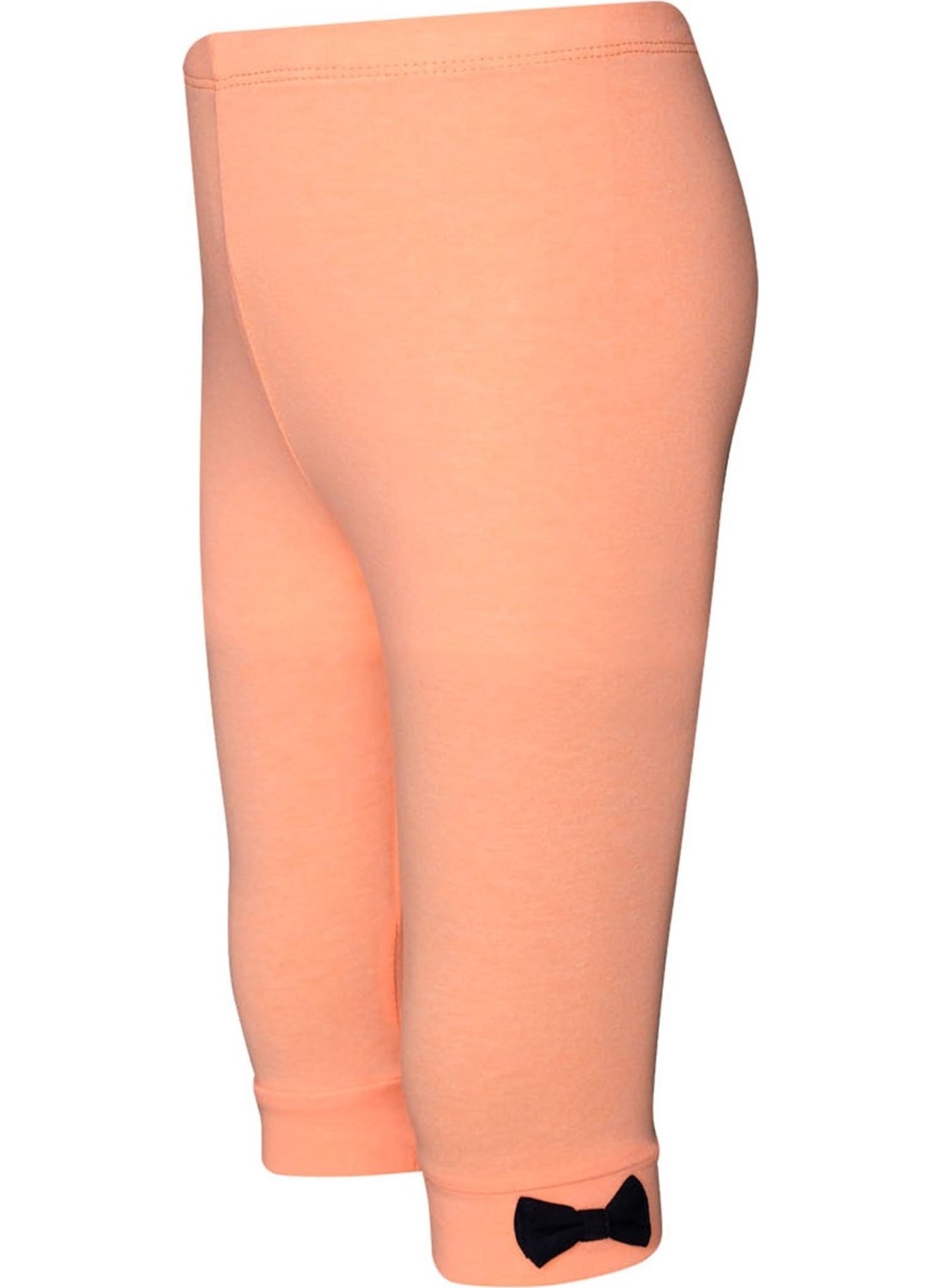 Lovetti Phosphorus Apricot Basic Girl Bow Knee-Length Capri 