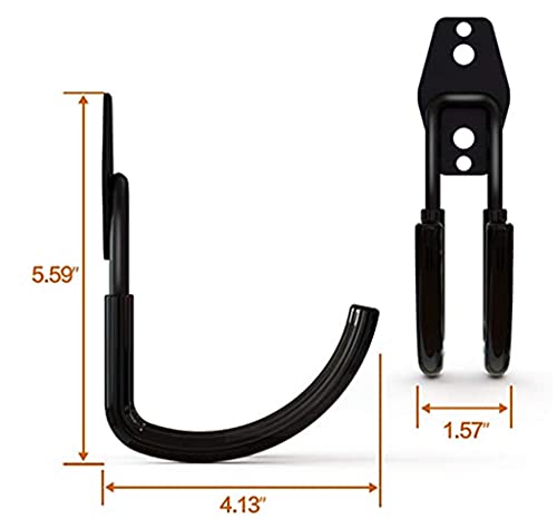 Zoele Wall Mount Baby Stroller Hanger - Baby Stroller Rack Holder, Garage Power Tool Hanger Wall Hook, Steel Garage Tool Storage Organizer Utility Hooks (Black) - Image 3