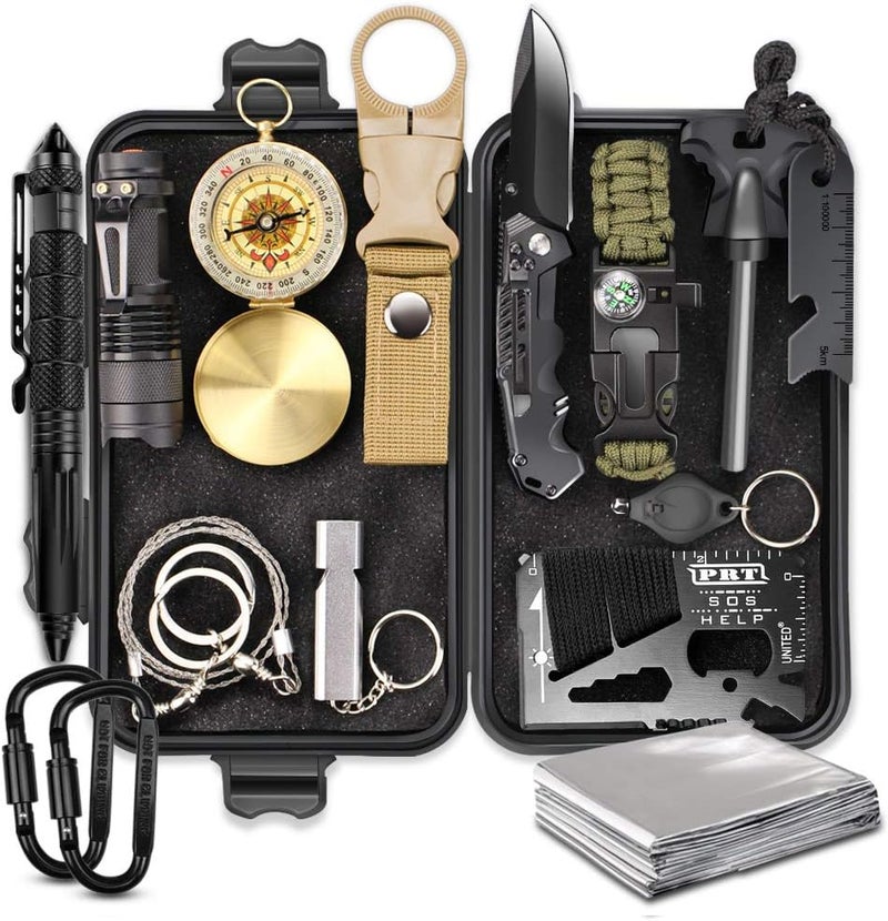 EMDMAK Gifts for Men Dad Husband Boyfriend, Survival Gear and Equipment 15 in 1, Outdoor Emergency Survival Kit, Camping Hunting Fishing Christmas Birthday Gifts Ideas for Him Teen Boy Cool Gadget - Image 1