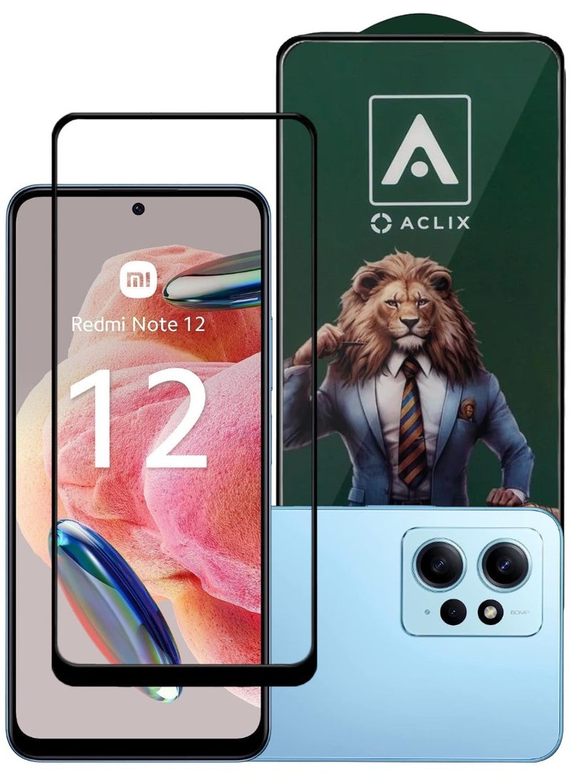 ACLIX Antistatic ESD Dustproof Premium Quality High Definition Tempered Glass Screen Protector Designed For Xiaomi Redmi Note 12 4G - Image 1