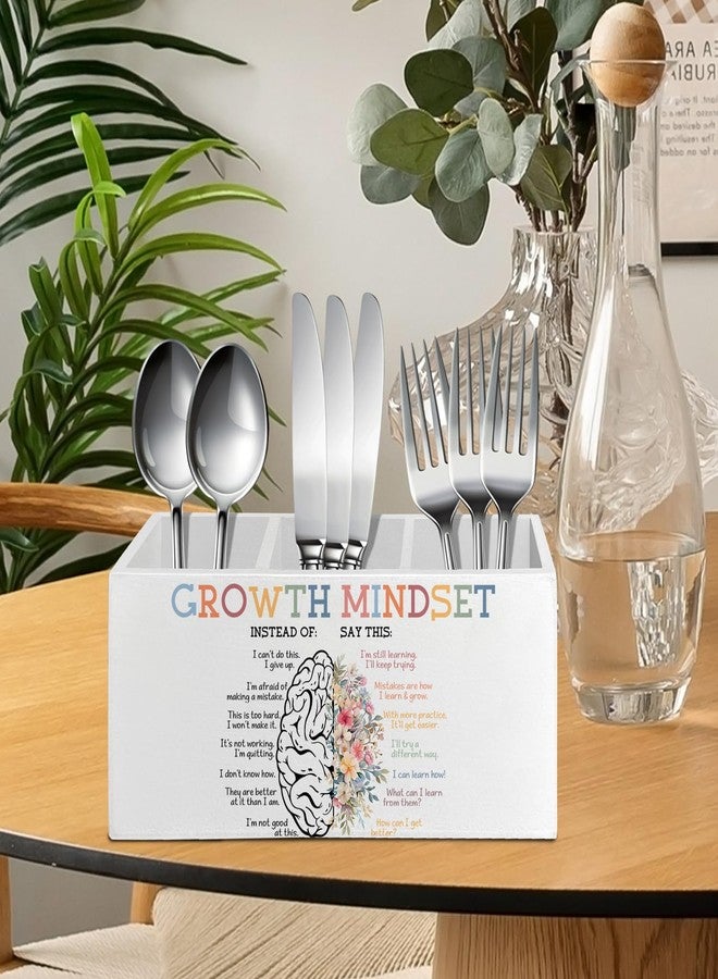 XLDLIOO Mental Health Office Decor, Mental Health Inspirational Pen Pencil Holder Organizer for Desk Accessories, Growth Mindset Motivational Positive Wooden Box Sign Desk Decor for Therapy Counselor - Image 4