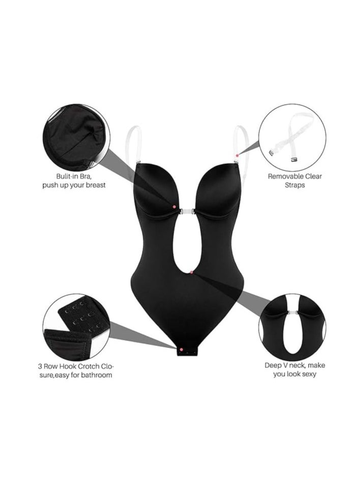 Furtey - Strapless Backless Bras for Women Bodysuit Seamless U Plunge Shapewear Invisible Plunge backless Body Shaper Bra for Women Party Wedding - Image 1