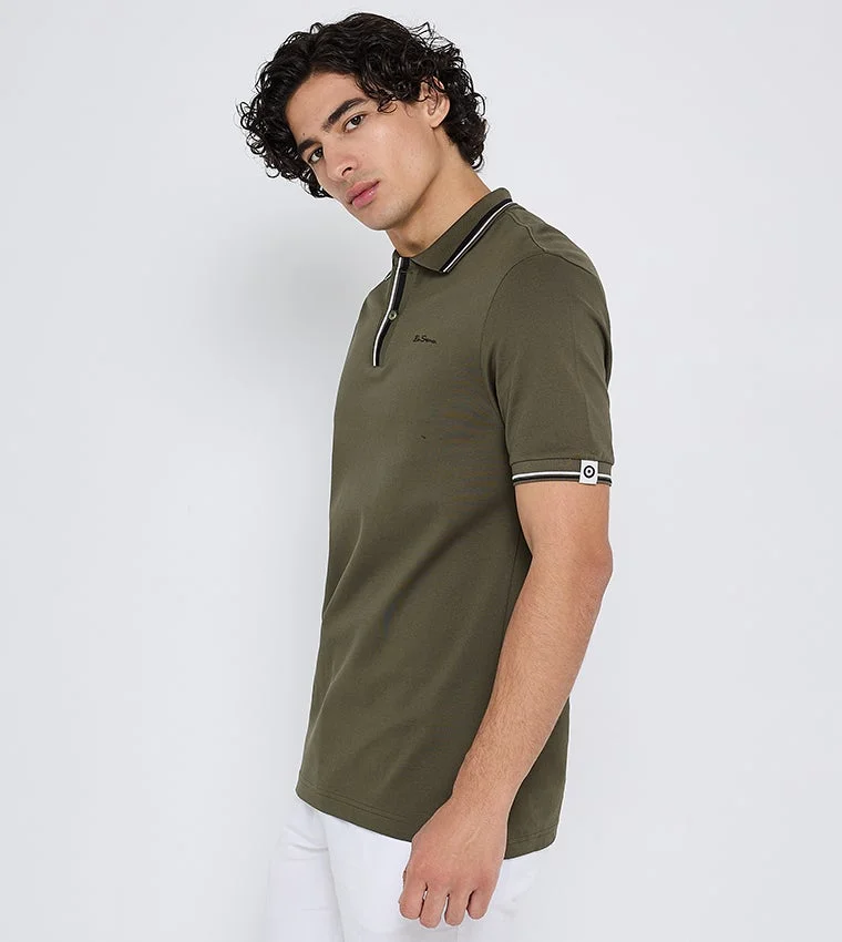 بين شيرمان Ben Sherman Men's Short Sleeve Solid Polo Tees