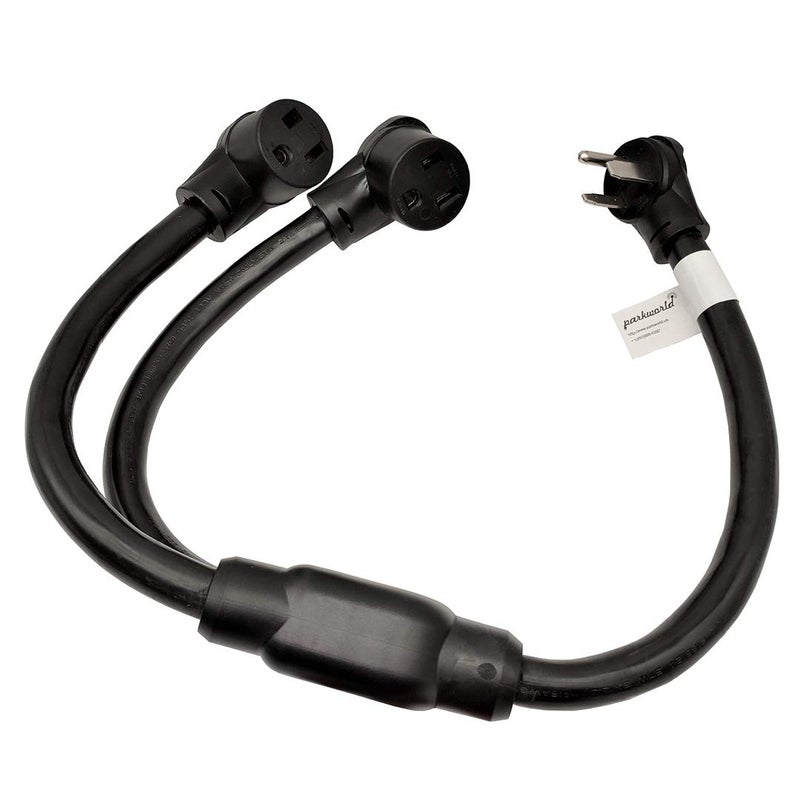 Park World Parkworld 61513 Welder 50A Splitter, 6 Gauge 240V Industrial Male Plug NEMA 6-50P to (2) 6-50R Female Connectors, NEMA 6-50 Splitter Cord Y Adapter 3 feet, 6 AWG - Image 4