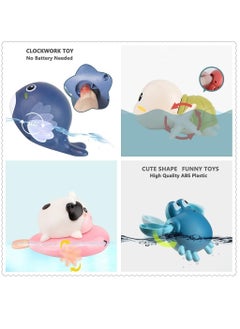 XICEN 5pcs Cute Baby Bath Toys Set Clockwork Bathtub Swimming Pool Toys Animals Duck Dolphin Tortoise Design for Toddlers Infants Boys Girls  - Image 5