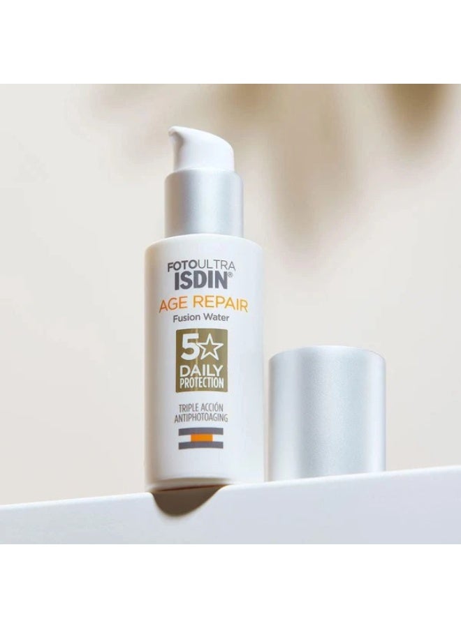 آيسدين سوتيكز واقي شمس يومي للوجه من ISDIN FotoUltra Age Repair Fusion Water SPF 50 | لمسة نهائية ناعمة ومرطبة - Image 5